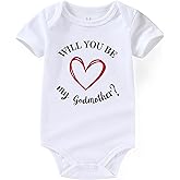 Acwssit Will You Be My Godmother Godfather Proposal Newborn Baby Clothes Godparents Infant Boy outfits