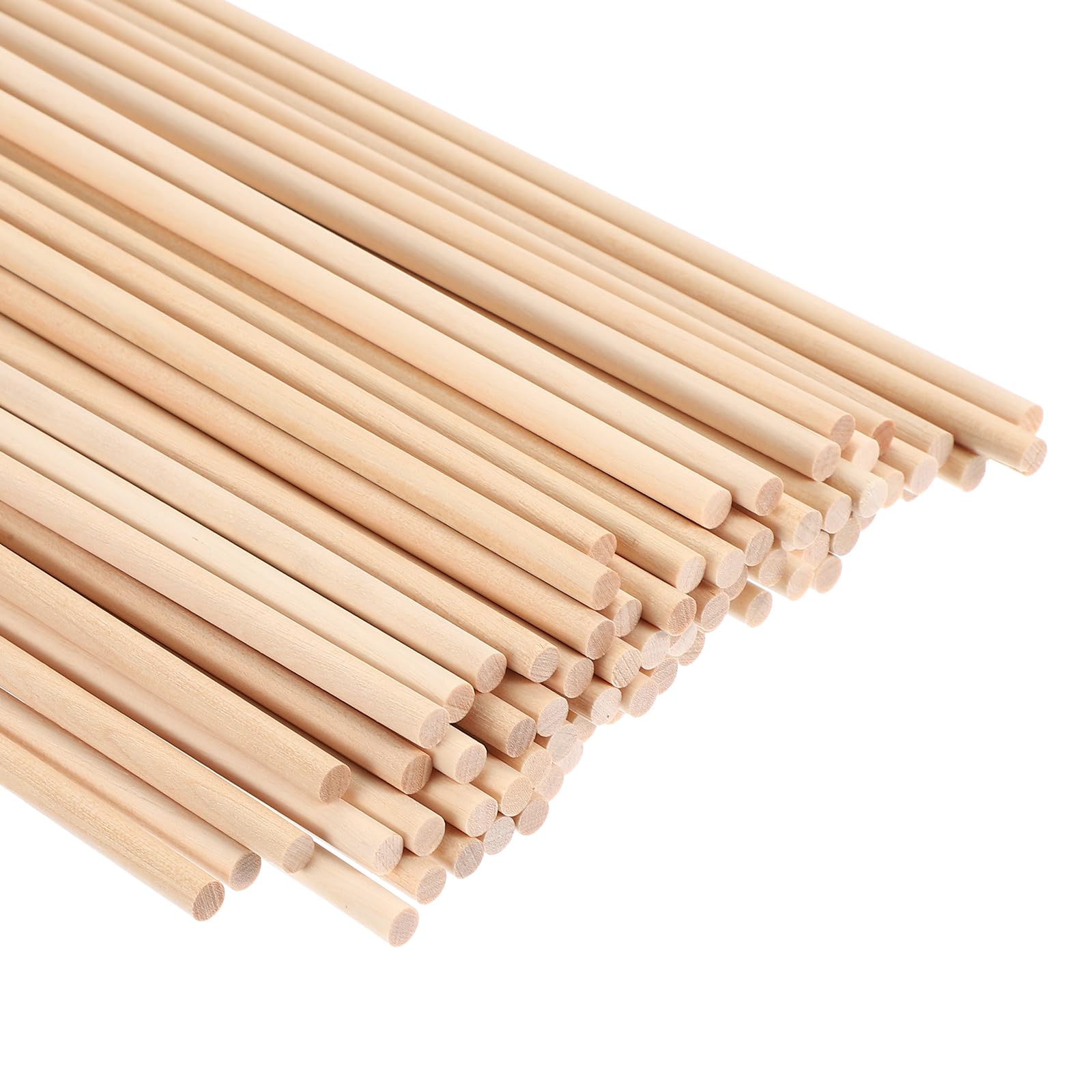 PATIKIL 1/5x3.94inch Wooden Dowel, 240 Pcs Dowel Rod Wood Dowels Wood Sticks Unfinished Round Hardwood for Crafts DIY Home Decor 5mm x 100mm