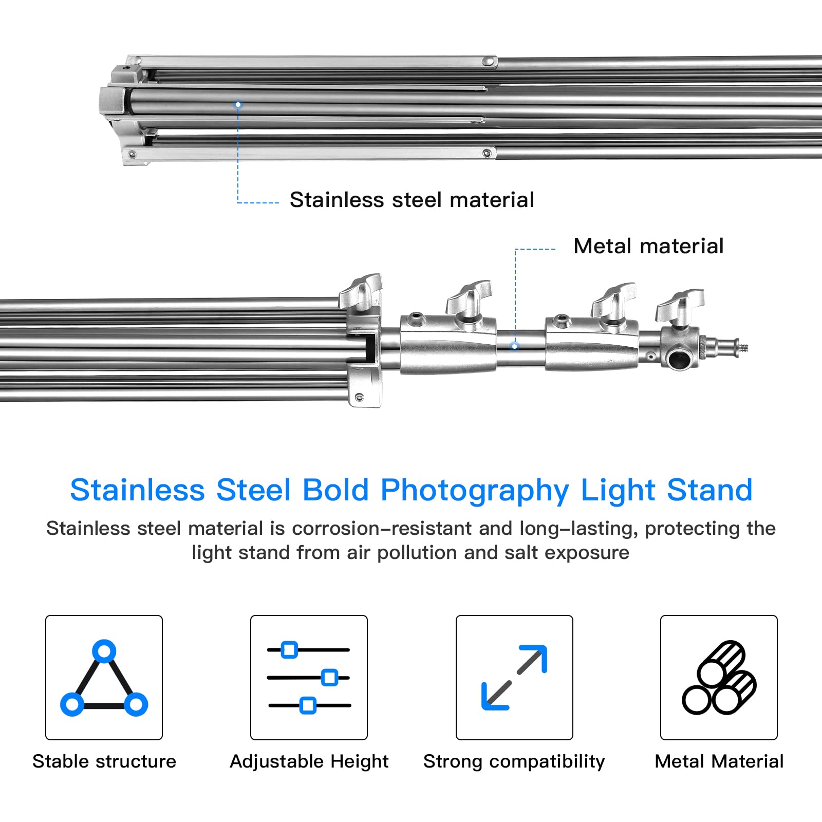 SUPON Stainless Steel Light Stand 110
