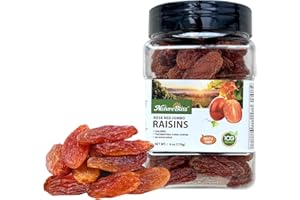 Naturebliss Premium Red Raisins, Rose Aroma, Long-Grain, Jumbo Seedless Grapes Dried Fruit Snacks, No Sugar Added, Non-GMO, Naturally Sun-Dried Raisins, Healthy Energy Snacks (6 OZ/Pack of 1)