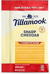 Tillamook Sharp Cheddar Cheese Slices, 8 oz (Packaging May Vary)