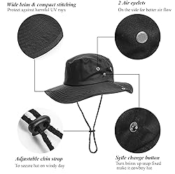 Foldable-Bucket-Hats with String Wide-Brim