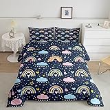Erosebridal Girls Rainbow Duvet Insert, Cloud and