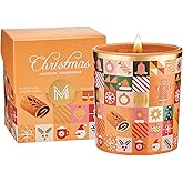 M&SENSE Gingerbread Cookie Christmas Candle, Natural Soy Wax 9.9oz 55 Hours Long Lasting Burn, Caramel Cinnamon Holiday Scented Candle for Home, Winter Scent Christmas Gift for Women Family Friends