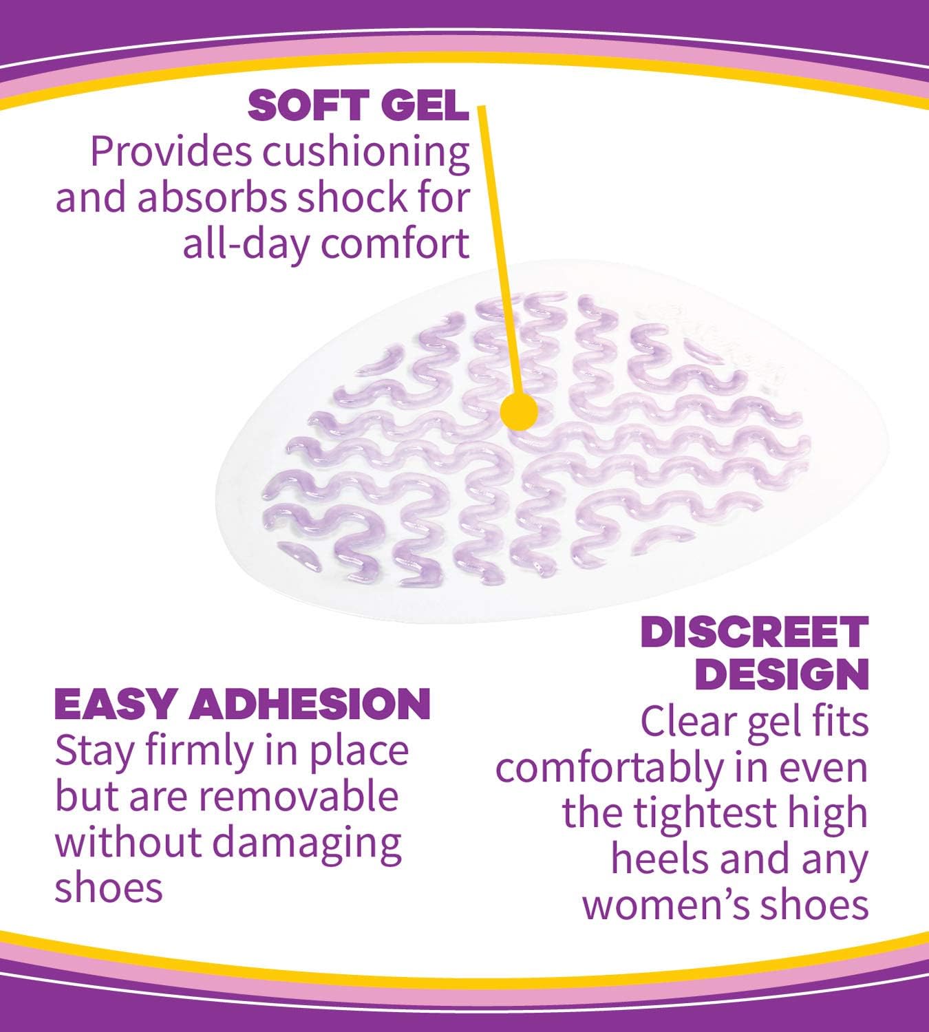 Dr. Scholl's Ball of Foot Cushions for High Heels (One Size) // Relieve and Prevent Ball of Foot Pain with Discreet Cushions That Absorb Shock and Make High Heels More Comfortable, New Packaging: Health & Personal Care
