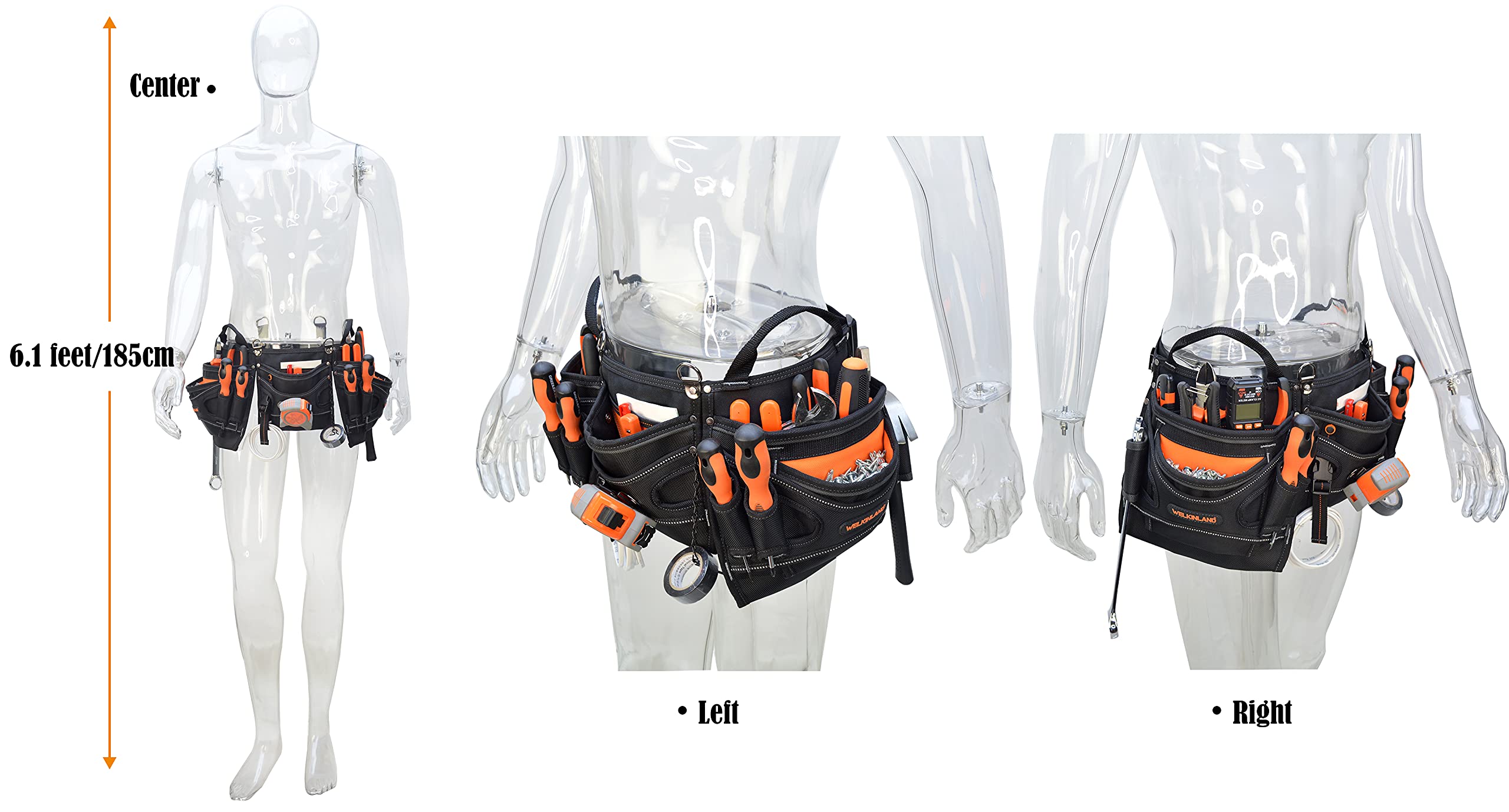 Welkinland Heavy-Duty Electrician's Tool Belt - Pouch, Technician & HVAC Belt