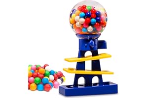 Tower Gumball Machine for Kids - 10" Gum Machine and Toy Bank - Candy Machine Dispenser Includes 25 Dubble Bubble Gum Balls - Great Candy Dispenser Machine Gift Toys for Girls and Boys - Playo (Blue)