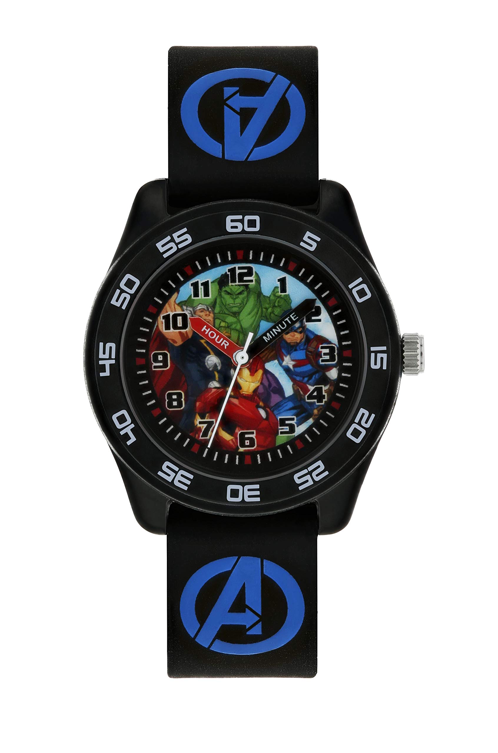 Avengers Boys Quartz Watch, Analogue Display and Rubber Strap AVG9007