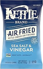 Kettle Brand Potato Chips, Air Fried Sea Salt & Vinegar Kettle Chips, 6.5 Oz Bag