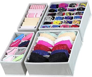 Organizadores de ropa interior Divisores de cajones Plegables - Cajas
