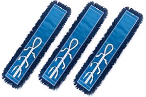 L LUKE SUPPLY Matthew Cleaning 36'' Industrial Strength Cotton Dust Mop Refill Washable Replacement Heads for Residential & Commercial Use Fit Standard Dust Mop Frames, Hardwood, Laminate, Concrete Floors 3 Pack
