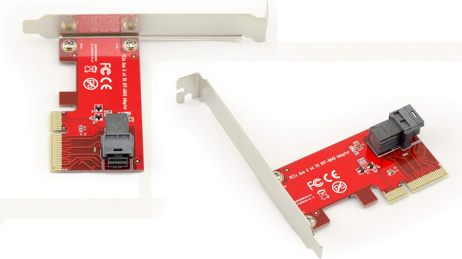 KALEA-INFORMATIQUE PCIe x4 controller card for U.2 NVMe SSDs (U2 68Pin SFF-8639) - 1m cable - LOW AND HIGH PROFILE EQUERS - Image 3