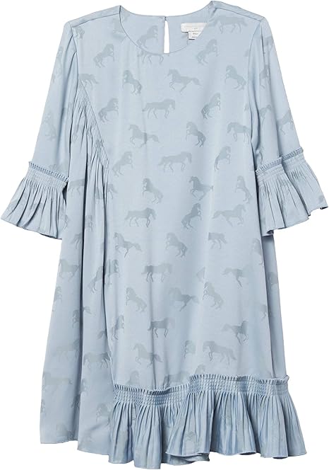Amazon Stella Mccartney キッズガールズ馬ドレスフリル付き 幼児 小さな子供 大きな子供 Us サイズ 6 カラー ブルー ワンピース チュニック 通販
