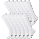 Haysandy 12 Pairs Youth Socks Bulk Soccer Football Softball Baseball Socks for Athletic Girls Kids Youth Adults Team Sport