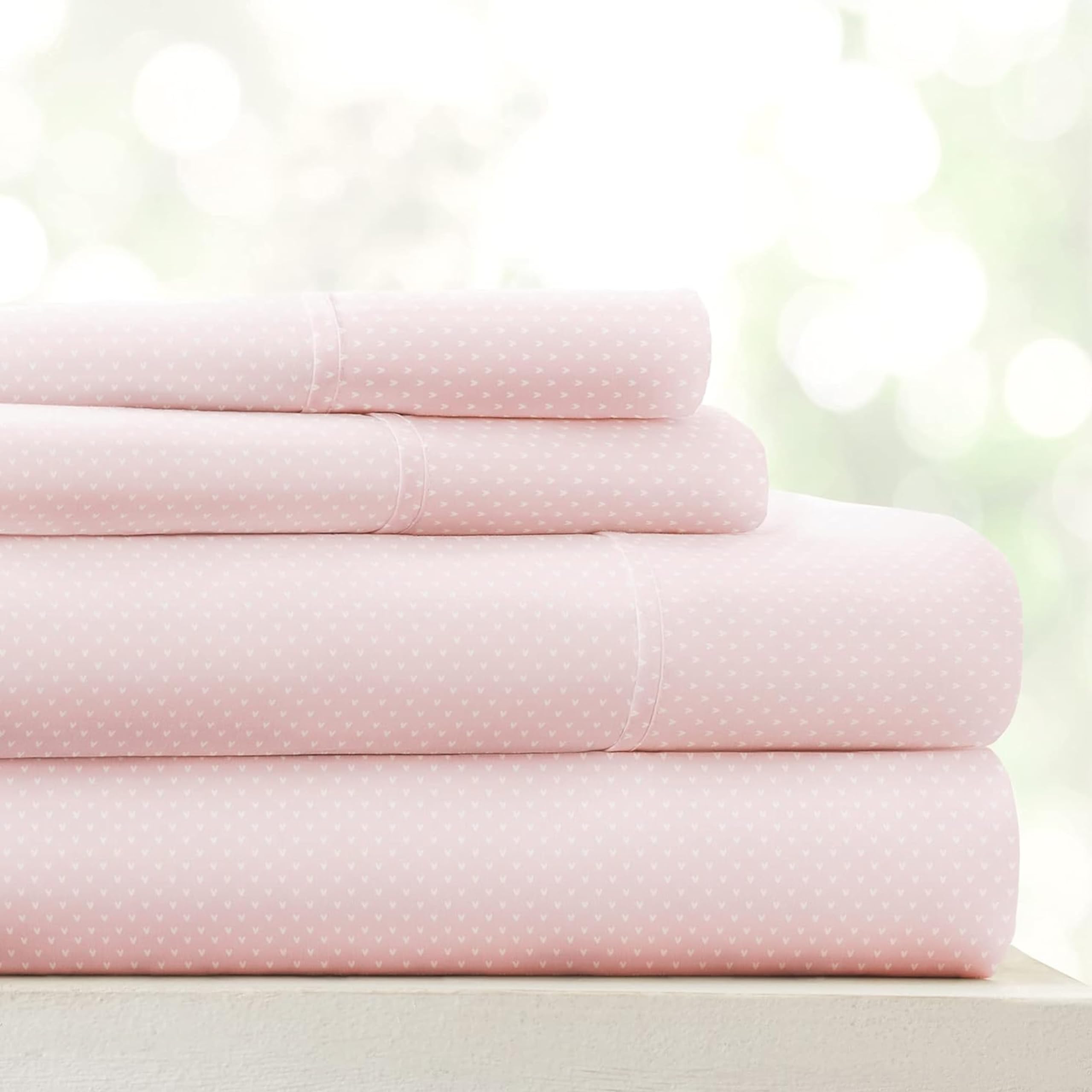 Linen Market Bed Sheet Set, Pink, Queen