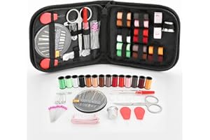 70Pcs Mini Travel Sewing Kit Portable Needle and Thread Set for Emergency Clothing Repairs, Crafters, Adults, Beginners Compa