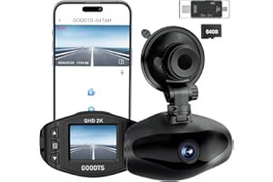 Dash Cam Front 2K UHD, GOODTS Car Camera with 2.45 Inch Screen, Mini Dash Camera for Cars, Dashboard Camera with 170° Wide Angle, G-Sensor, Parking Monitor, Loop Recording