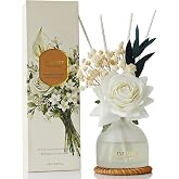 Kiyigift Reed Diffuser Set,4.06 oz Scent Diffuser with 6 Sticks,Home Fragrance,Reed Diffuser for Bathroom Shelf Decor Pear Freesia