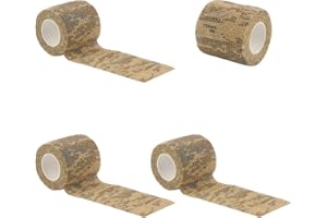 BOROLA Self-Adhesive Protective Camouflage Tape Cling Scope Wrap Military Camo Stretch Bandage for Gun Rifle Shotgun Camping Hunting