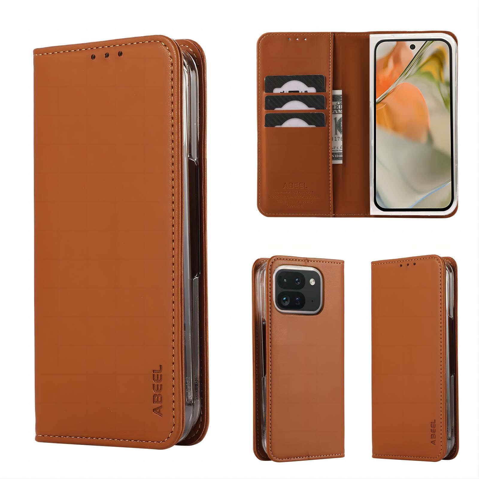 Hülle Case for Pixel 9 Pro Fold Wallet Flip Cover + RFID,Kickstand Leather Folio Shell for Google Pixel 9 Pro Fold(10)