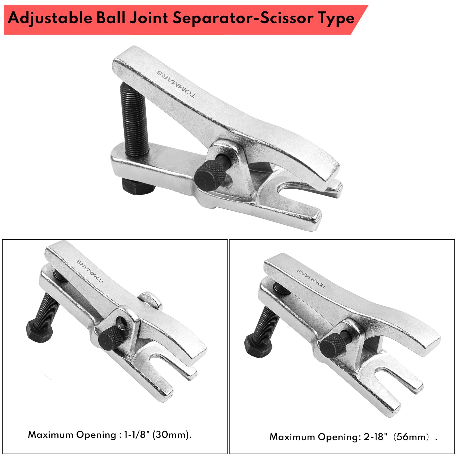 6pcs Front End Service Ball Joint Separator Pitman Arm Tie Rod Puller - View #3