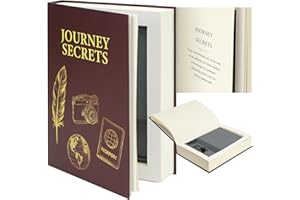 UWILLION Large Decorative Book Safe with Combination Lock, 10.82"×7.67"×1.77" Hidden Storage Diversion Box for Cash, Phone, Passport, Valuables – Home Office Bookshelf, Journey Secrets