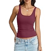 EasyGala Womens Padded Tank Top Cotton Ribbed Built in Bra Scoop Neck Camisole Top Fitted Sleeveless Basic T Shirts 2026