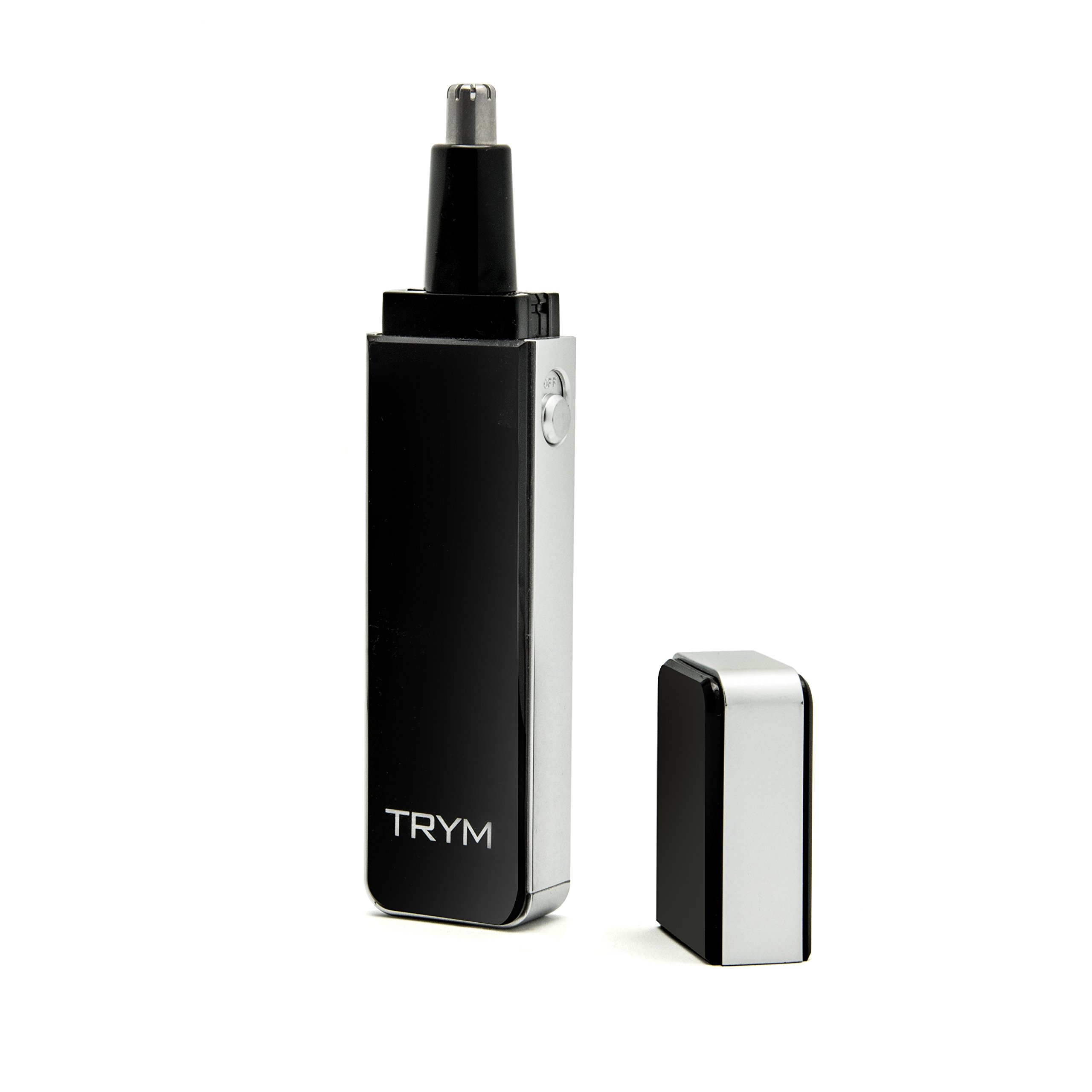 TRYM Nose Hair Trimmer with LED Grooming Light for Precision Trimming - Sleek and Premium Design Ideal for Trimming Your Nose, Ears, and Eyebrows