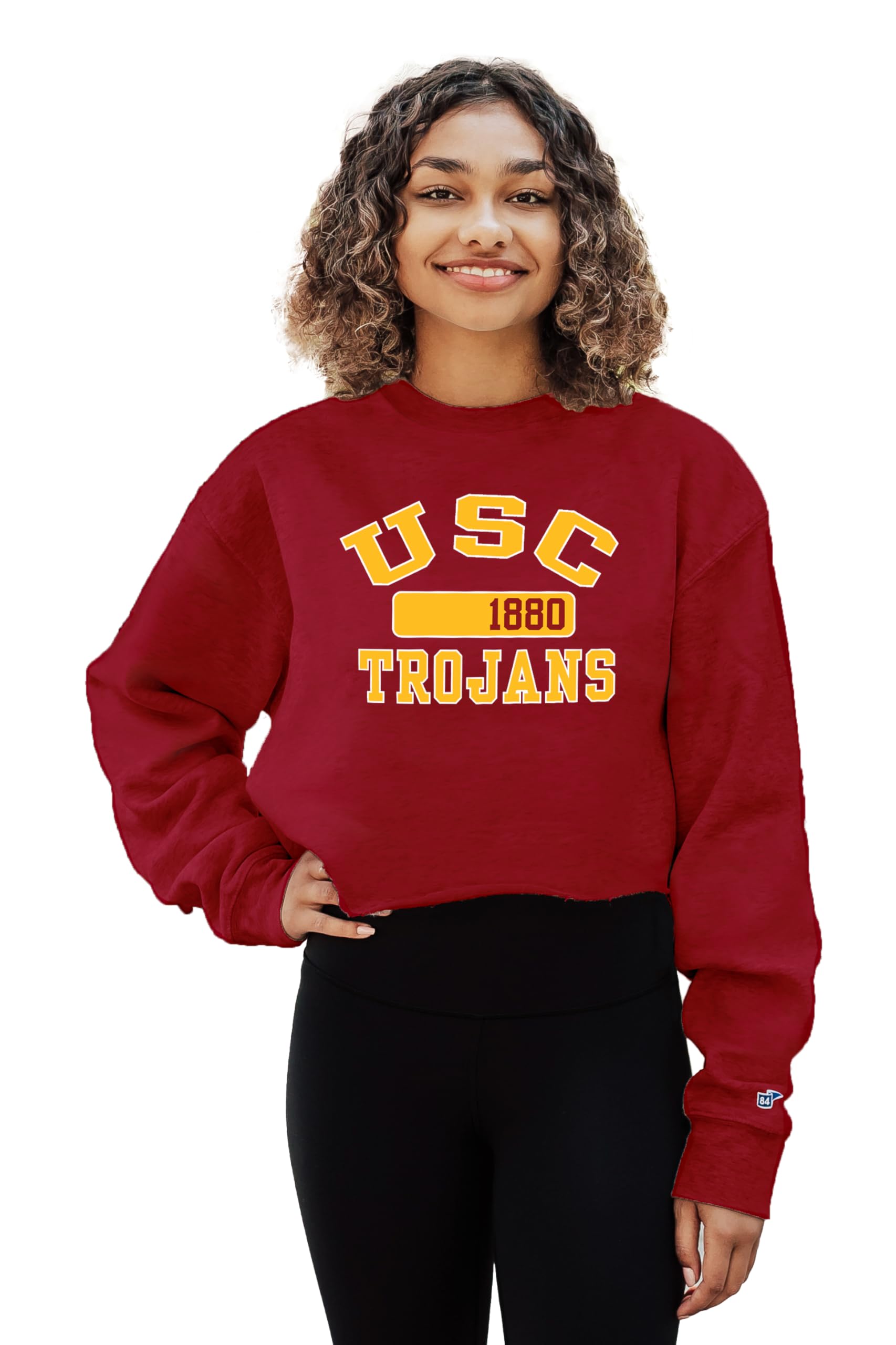 Photo 1 of Blue 84 Women's Standard NCAA Officially Licensed Cropped Crewneck Sweatshirt Collegiate Team Color