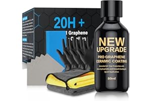 WEYSTOM Advanced Graphene Ceramic Coating for Cars - 20H Premium 80ml Auto Ceramic Coating Kit for Long-Lasting 10+ Year Protection, Waterproof, Scratch Resistant, Anti-Corrosion & Dustproof Protection