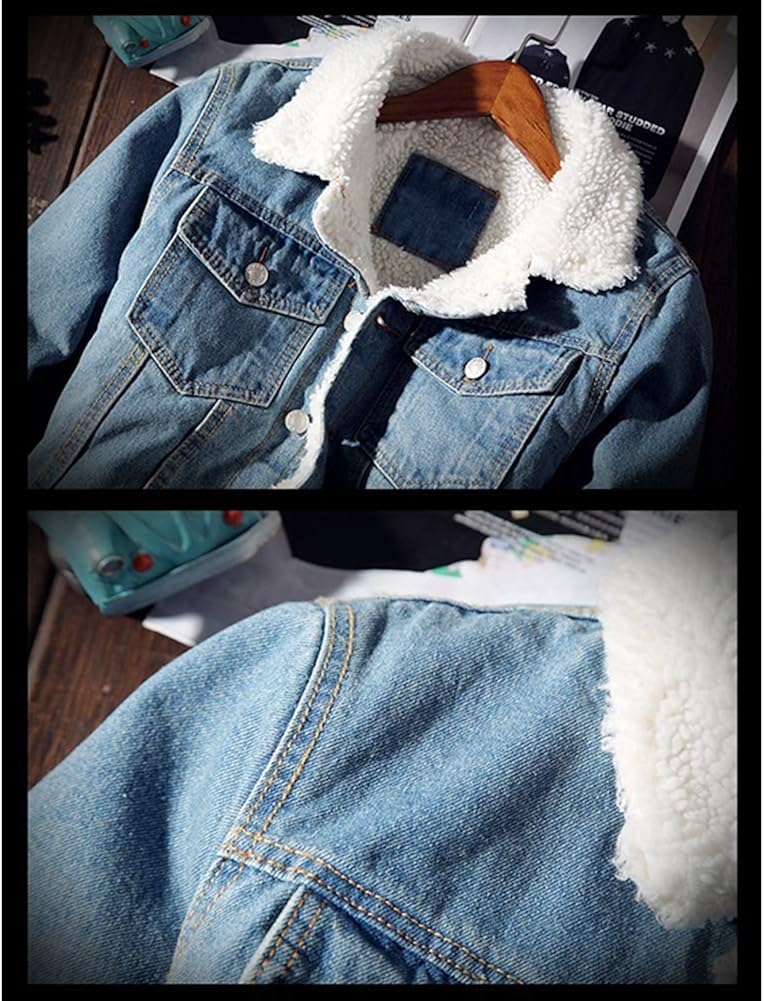 Amazon Japhot メンズ ジージャン ボアジャケット デニム ジャケット 男の子 裏起毛 デニムジャケット Gジャン メンズ 裏ボア もこもこ ダメージ 折り襟 アウター ブルゾン ファッションコーディネート カジュアル 防寒 コート ジャケット 通販