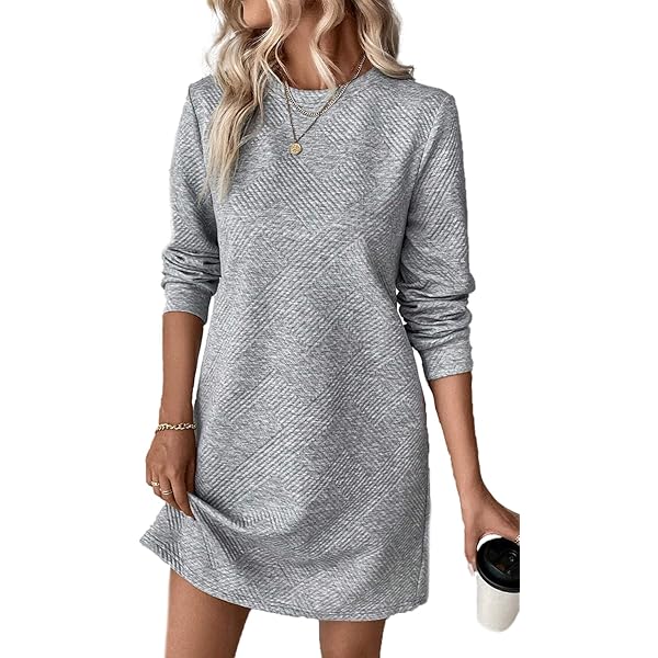detached sleeve dress グレー　S Women's Asymmetrical long-sleeve dress | Grey | Diesel