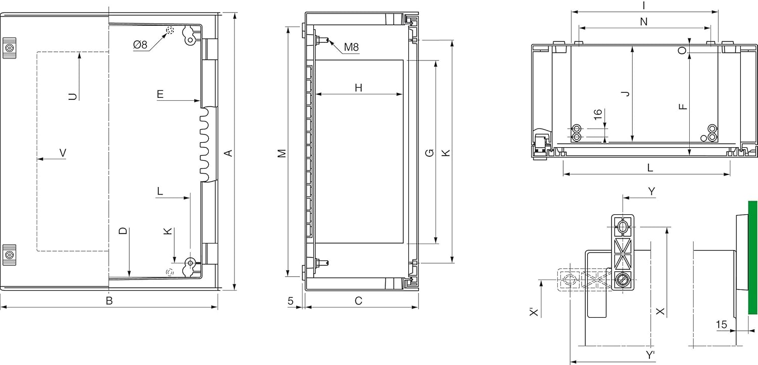 Schneider electric nsyplm54 Armoire murale monobloc de polyester, iP66