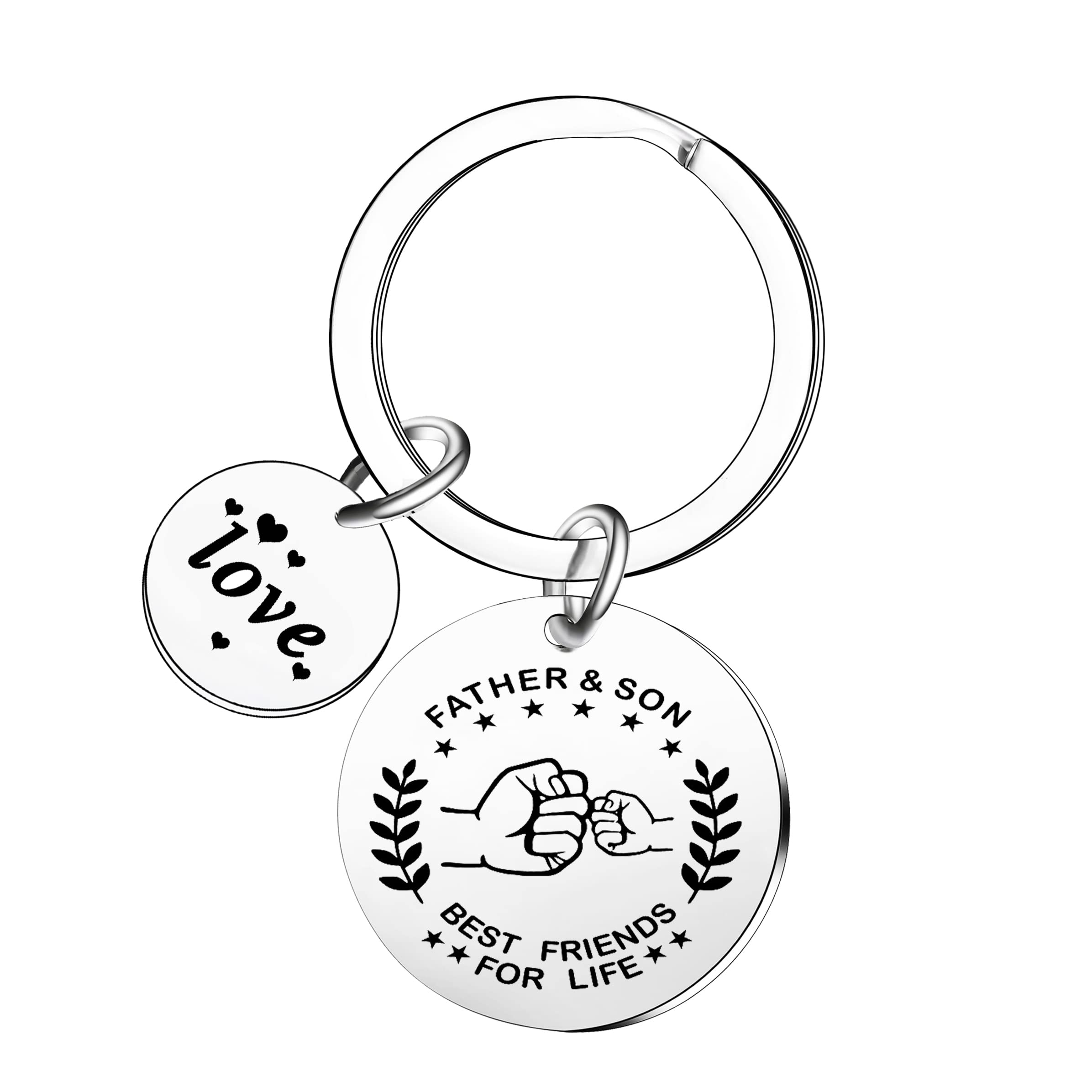 Ghloyza Fathers Keychain Father's Day Cute Gifts From Son Daughter Dad Gifts Birthday Gifts For Daddy Kerings Present Best Friends For Life Family Gifts Keyring For Men (father and son) — image 1