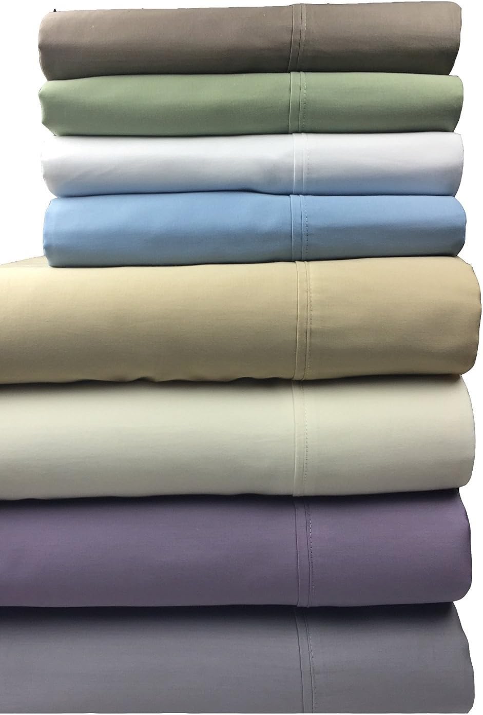 Hotel Talum 300 Thread Count 100% Cotton 4 piece Bed Sheet Set.Queen Size, Deep Pocket, All around Elastic Fitted Sheet, Flat Sheet and 2 Standard Pillowcases (White)