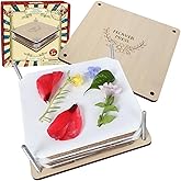 GOTHINK Flower Press Kit - 6 Layers 6 x 6 Inches, Easy to Use, DIY Dried and Preserved Flowers and Leaves, Plants Art & Crafts Wooden Flower Pressing Kit for Adults and Kids