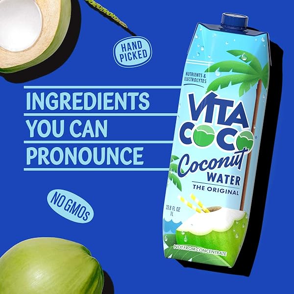 VITA COCO COCONUT WATER ORIGINAL, 33.8 FL OZ (PACK OF 6)