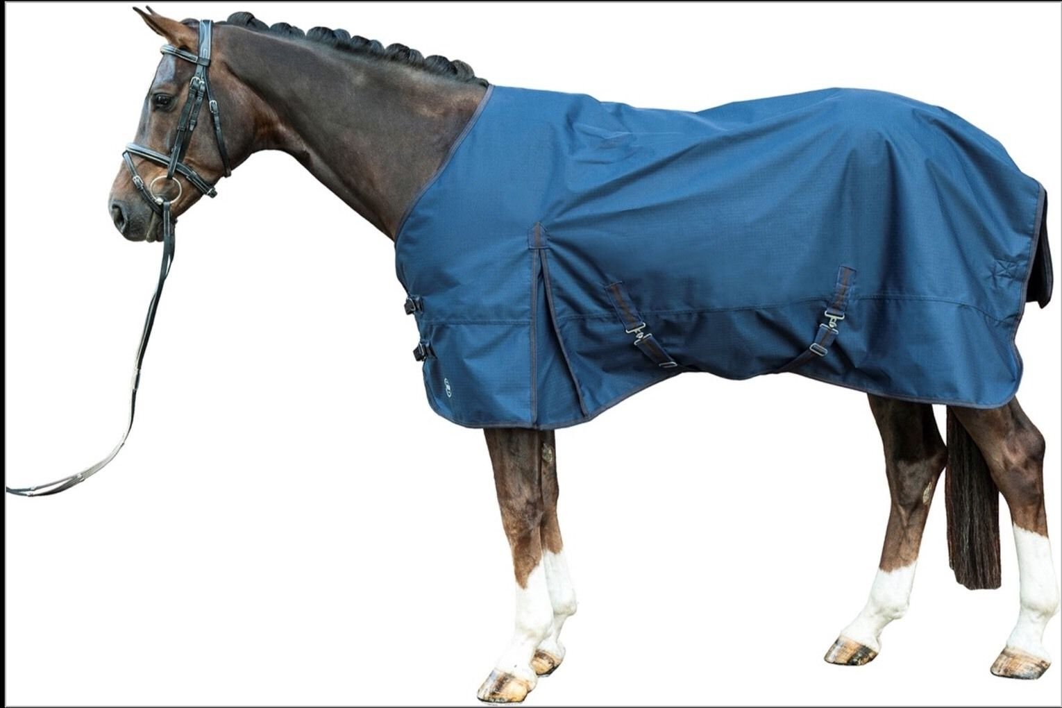HKM Eco Light Turnout rug with fleece lining Deep Blue 6'4