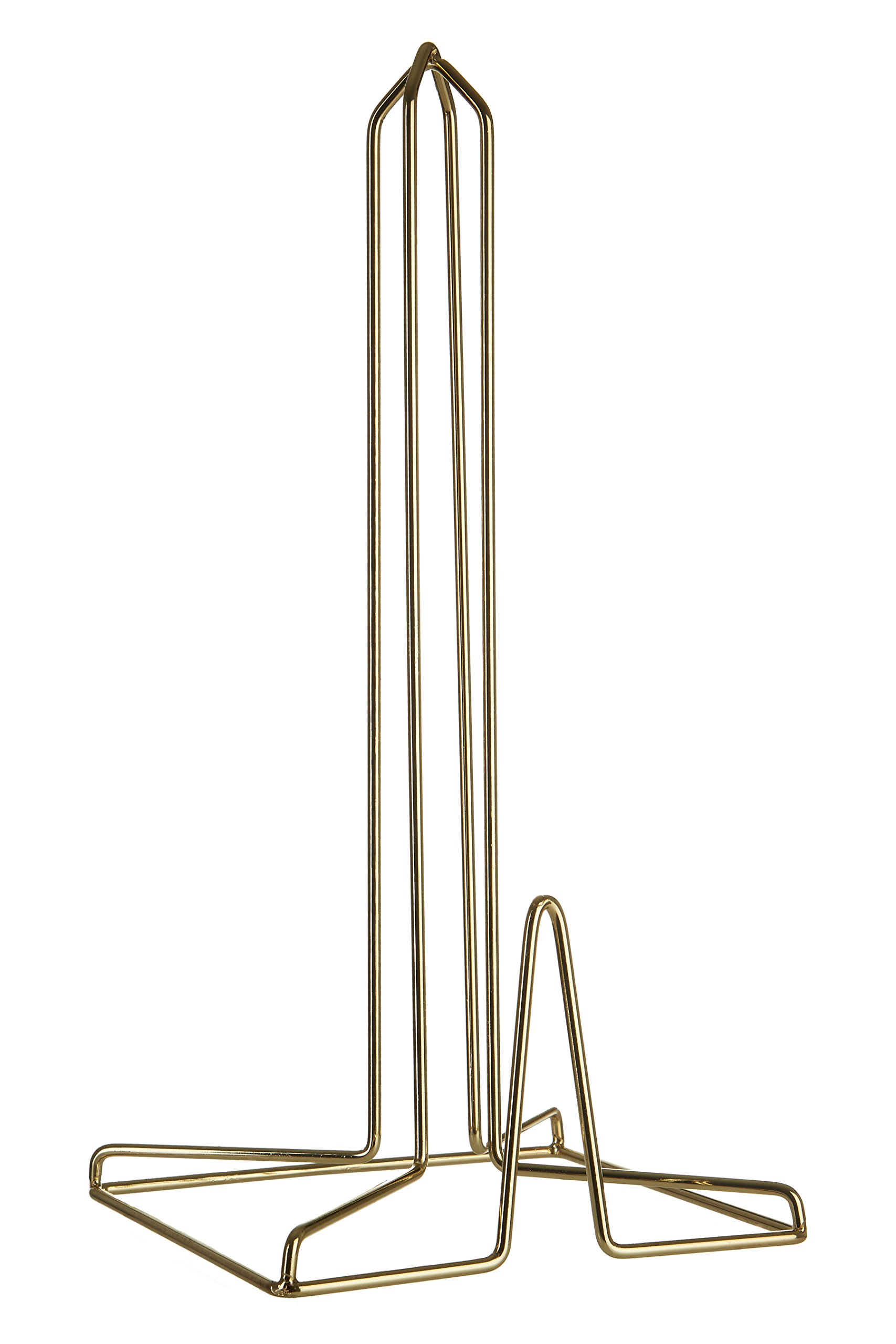 Premier Housewares 507568 Vertex Kitchen Roll Holder - Gold Plated 15 x 15 x 31 cm