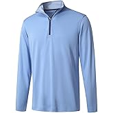 M MAELREG Quarter Zip Golf Pullover Men Dry Fit Long Sleeve Performance Wicking Mock Neck 1/4 Zip Pullover Mens Sweatshirt