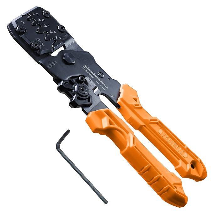 Precision Crimping Tool With Interchangeable Dies (Size 'L'). Engineer
