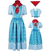 Strange Cosplay Holly Costume Movie Holly Wheeler Dress Scarf Blue Floral Skirt Halloween Outfits Tee Women