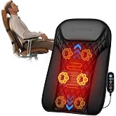 COMFIER 2026 Upgrade Ultra-Slim Heated Back Massager for Chair,Up&ndash;Down Moving 10 Massage Nodes,Deep Tissue Shiatsu Back Massager with Heat,Upper/Lower/Full Back Relief,Gift for Women &amp; Men