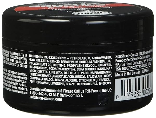 SOFT SHEEN SPORTIN WAVES 3.5 OUNCE GEL POMADE/WAVITROL JAR (103ML) (3 PACK)
