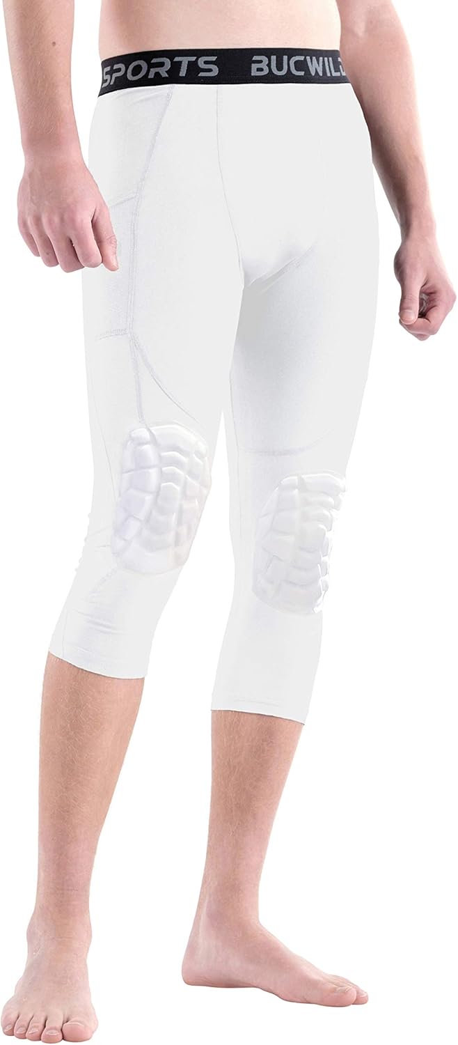Bucwild Sports ¾ Compression Pants with Knee Pads Size