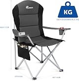 SUNMER Padded Camping Chairs Set of 2 Deluxe Folding Chairs with Cup Holder view 7