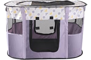 Apatal Portable Pet Playpen, Foldable Cats Exercise Enclosure Pen Tents Cat Delivery Isolation Room Dog Crates Kennel House Great for Indoor Outdoor Travel Use Pets Puppy Kitten Rabbit