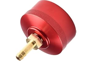 Extended Run Fuel Cap for EU2200i with Brass Hose Fitting, For CNC Aluminum Gas Cap Red 1/4 Inch For NPT Generator Adapter, F