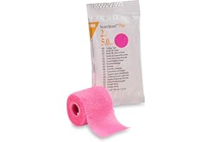 Scotchcast Plus Cast Tape 2 Inch X 12 Foot Fiberglass Bright Pink, 82002X - ONE ROLL
