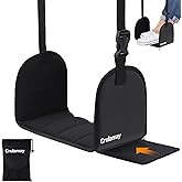 Anti-Squeeze Airplane Foot Hammock for Plane Travel with Flat Base and Memory Foam, Adjustable Leg Hammock for Airplane Travel, Leg Rest for Long Flights, Portable Foot Rest for Under Desk at Work